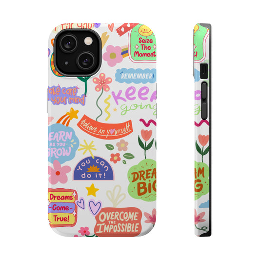 Inspirational, Motivational Phone Case, Cute Floral, Confidence Case, Gift for Her, Positive Vibes