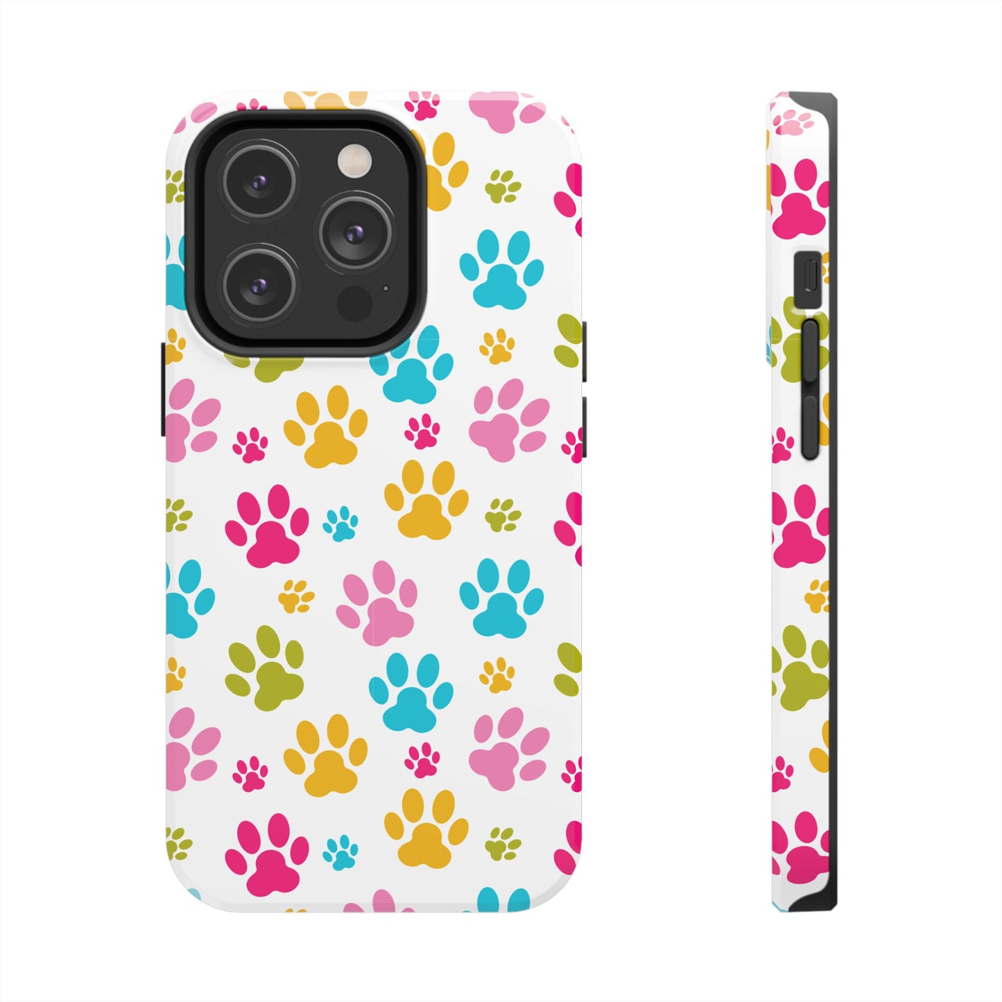 Colorful Pet Paw Print Tough Phone Case for Dog Loves for Iphone