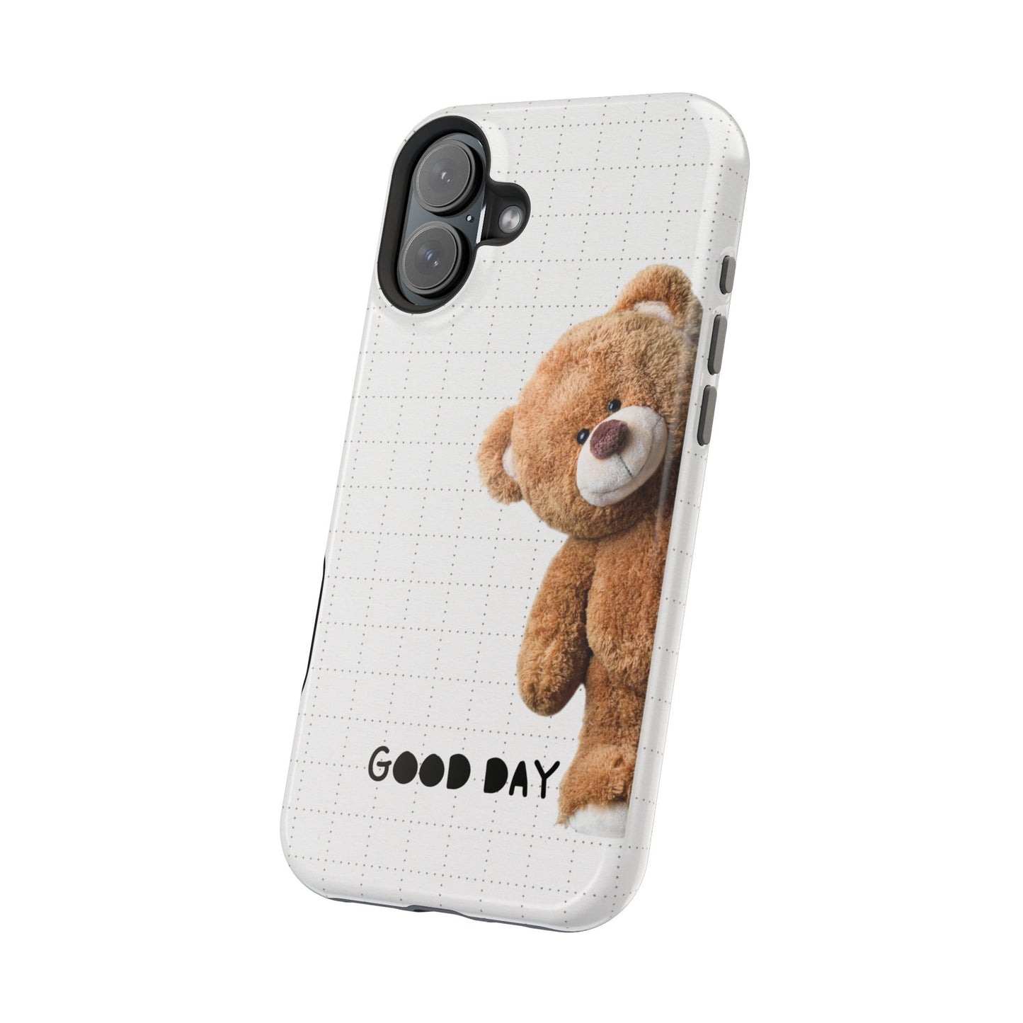 Good Day Teddy Bear MAGNETIC Phone Cases, Cute, Gift for Friends, Teddy Bear Lover's Case