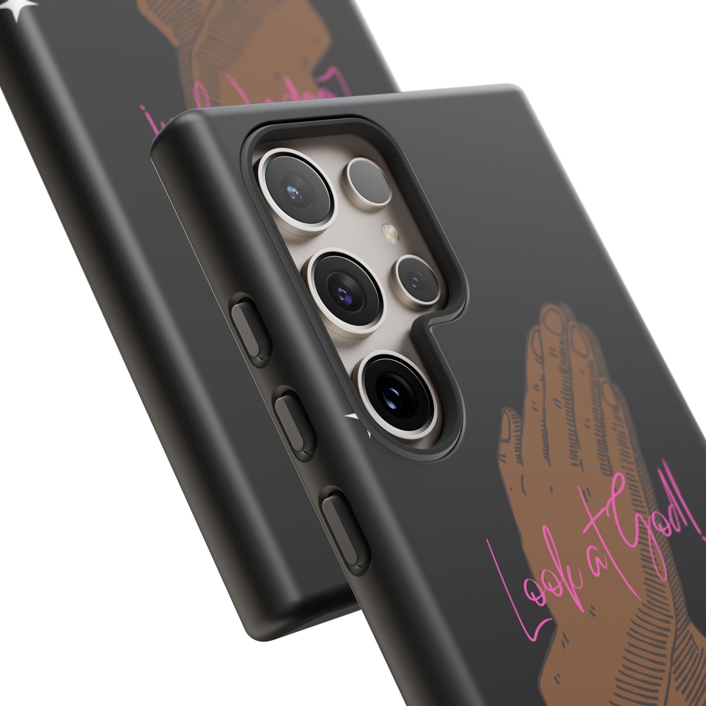 Phone Cases - 'Look at God' Praying Hands Religious Design Tough Case for Samsung
