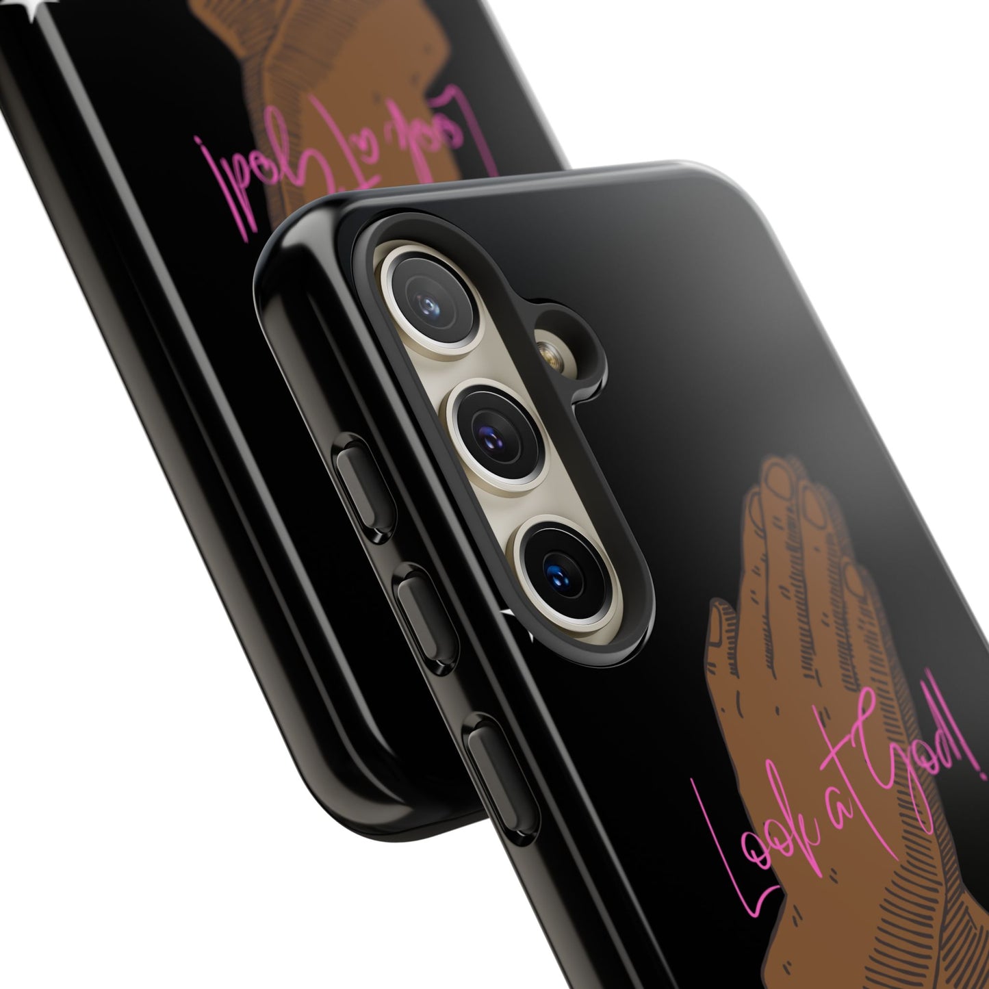 Phone Cases - 'Look at God' Praying Hands Religious Design Tough Case for Samsung