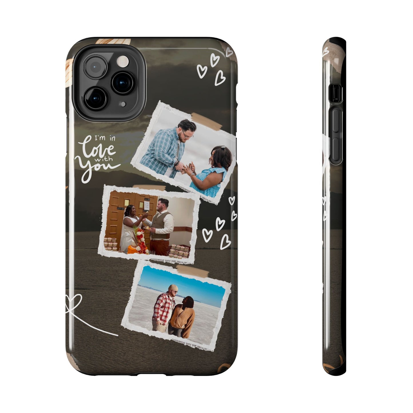 Personalized I'm in love with you Custom 3 Photo Tough Phone Case for Iphone