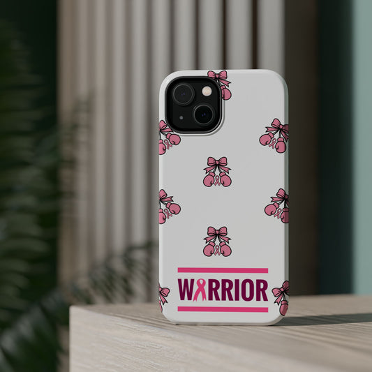 Warrior Bow Pink Magnetic Phone Case, Support Breast Cancer Awareness, Gift for Cancer Fighters for Iphone