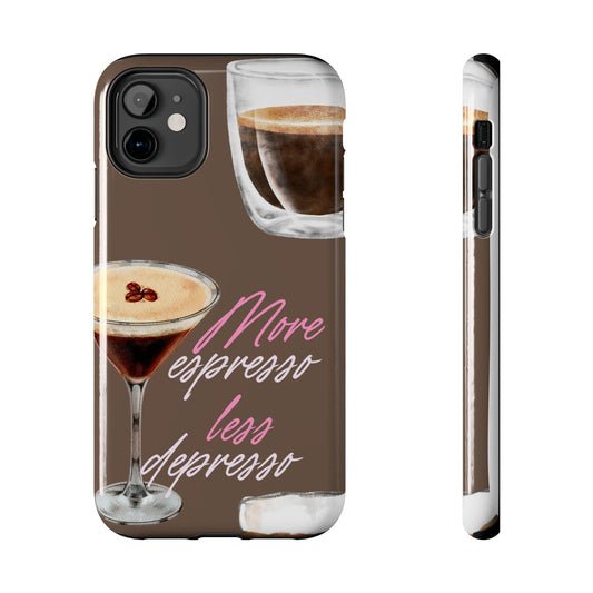 Stylish Coffee Phone Case, Espresso Lovers Gift, Cute Tough Case, Coffee Aesthetic, Phone Accessory for Baristas