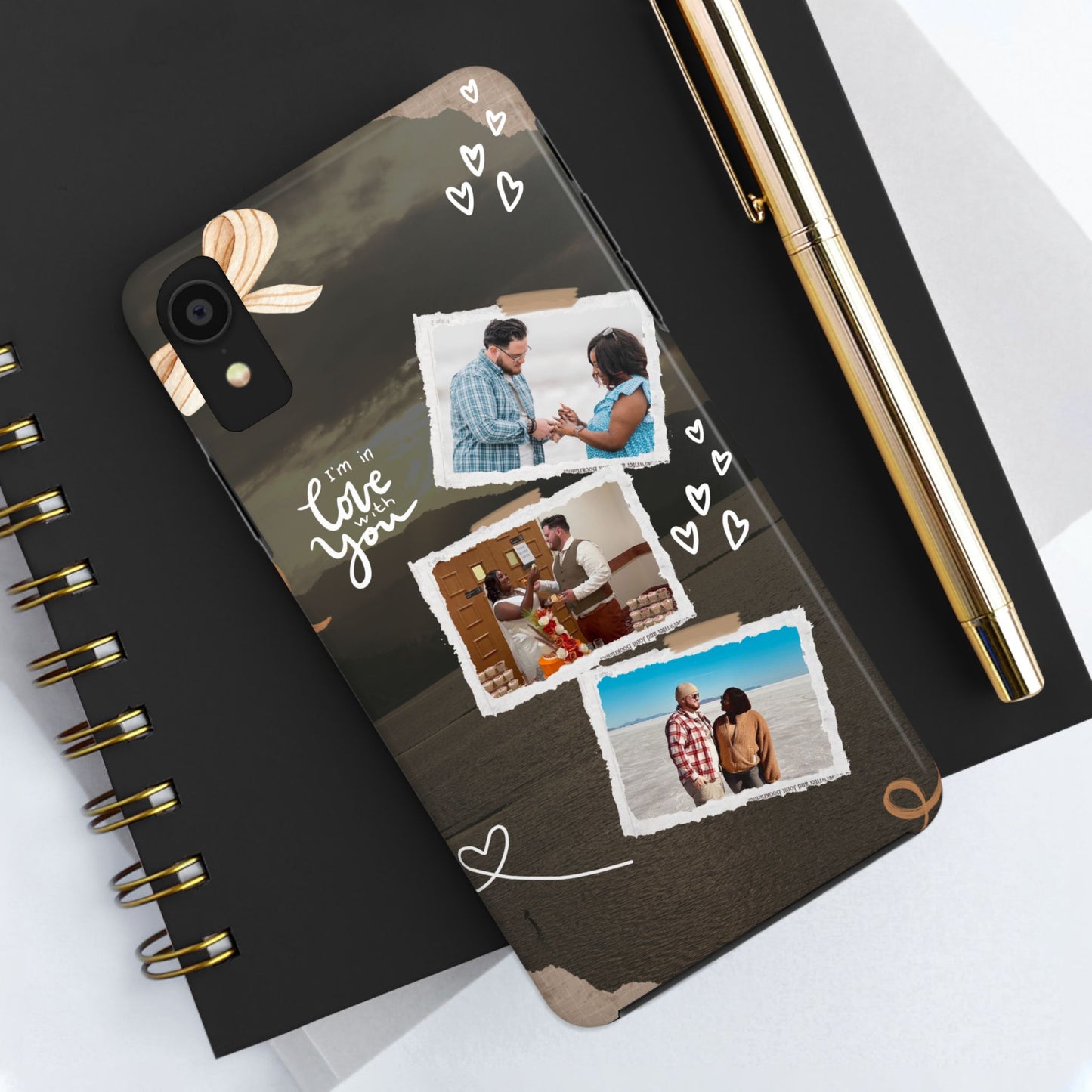 Personalized I'm in love with you Custom 3 Photo Tough Phone Case for Iphone