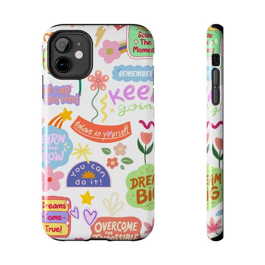 Inspirational, Motivational Phone Case, Cute Floral, Confidence Case, Gift for Her, Positive Vibes