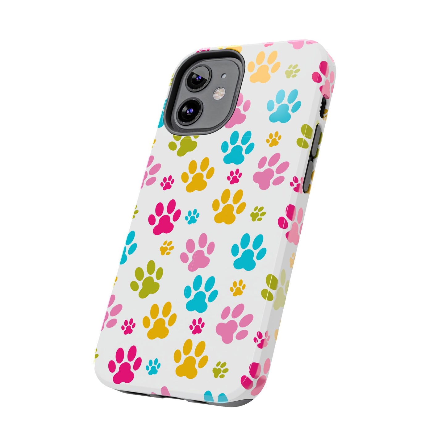 Colorful Pet Paw Print Tough Phone Case for Dog Loves for Iphone