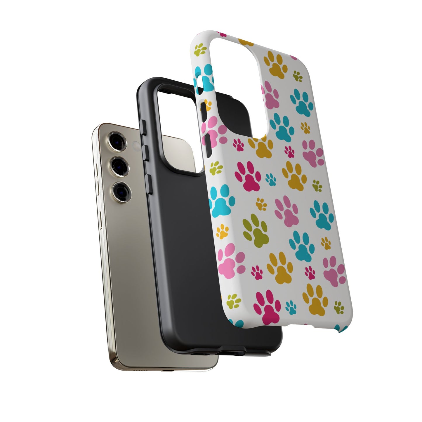 Colorful Pet Paw Print Phone Case for Dog Loves for Samsung