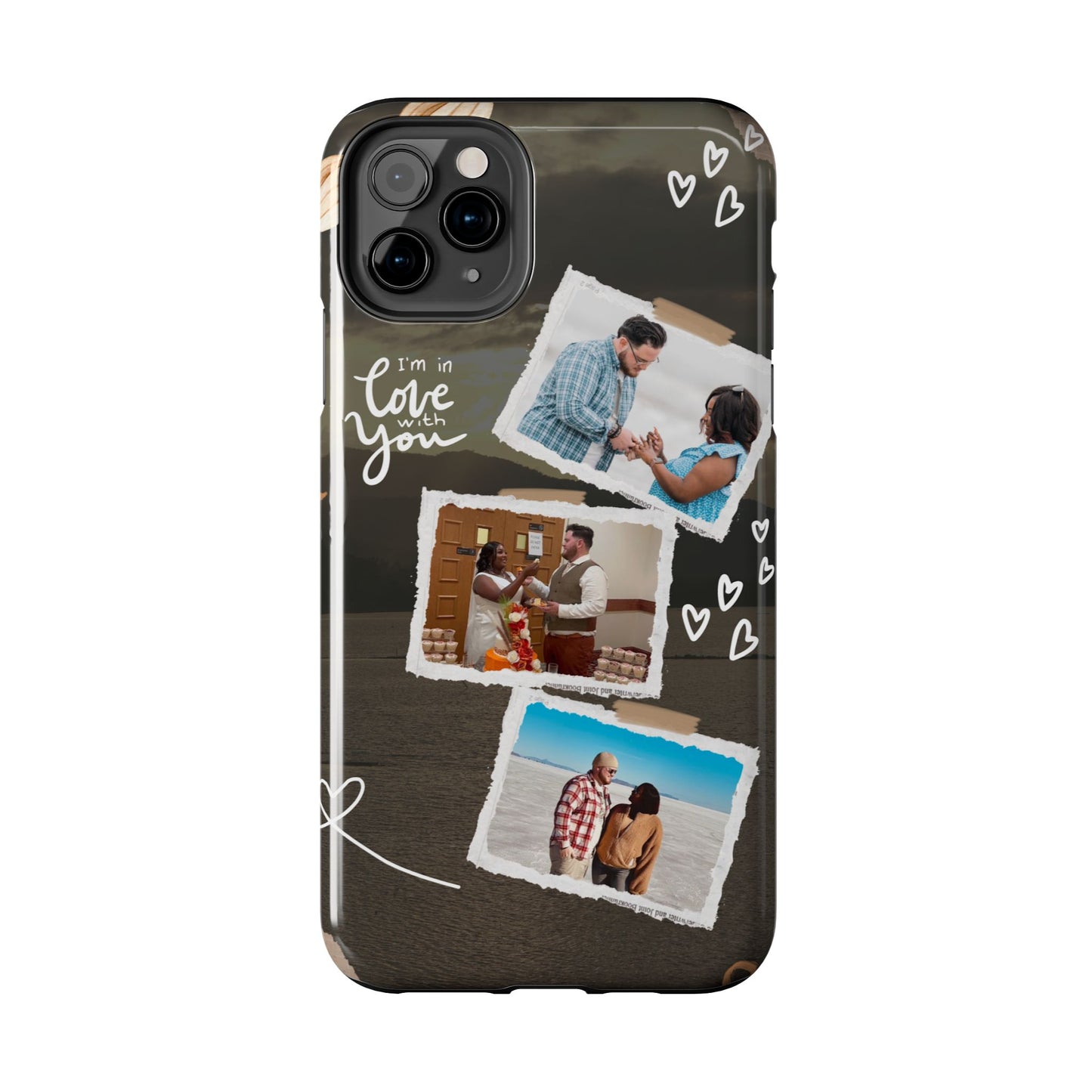 Personalized I'm in love with you Custom 3 Photo Tough Phone Case for Iphone