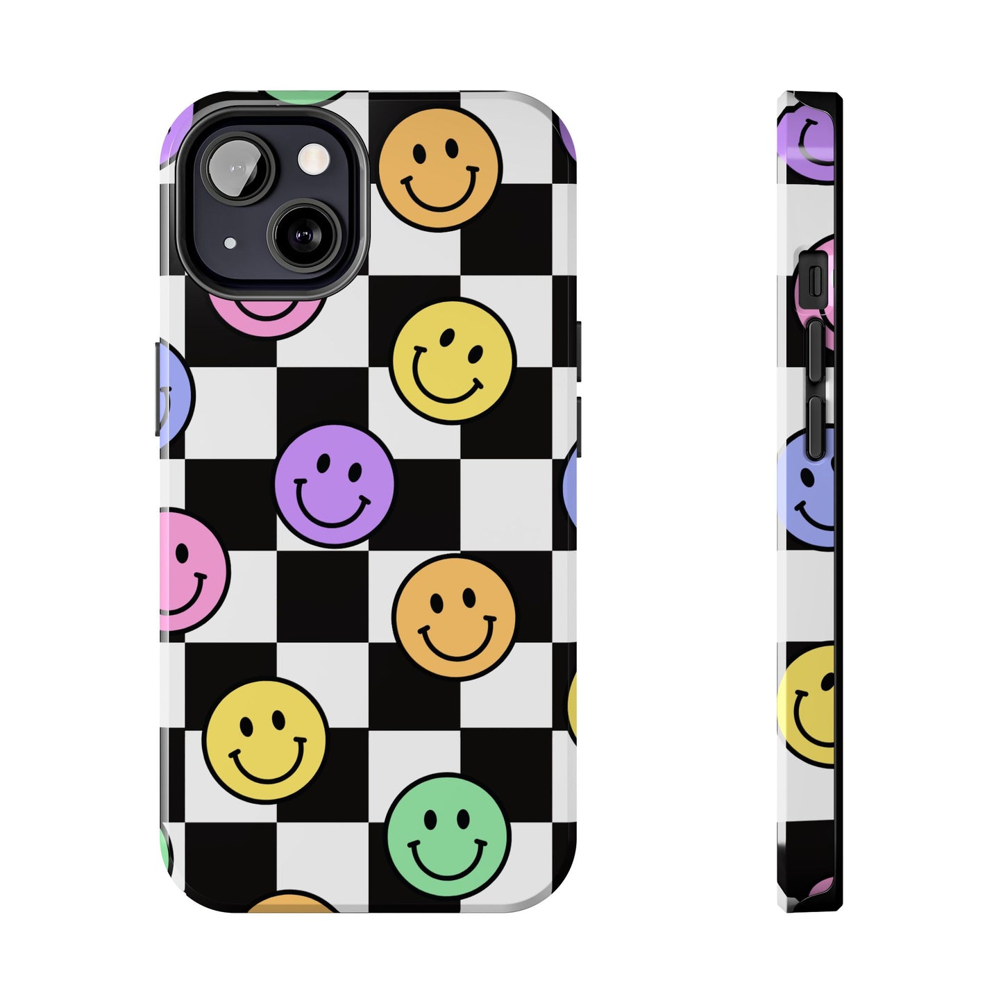 Colorful Smiley Face Phone Case, Durable Phone Cover, Fun Tech Accessories, Great for Gifts, Birthday, Holiday
