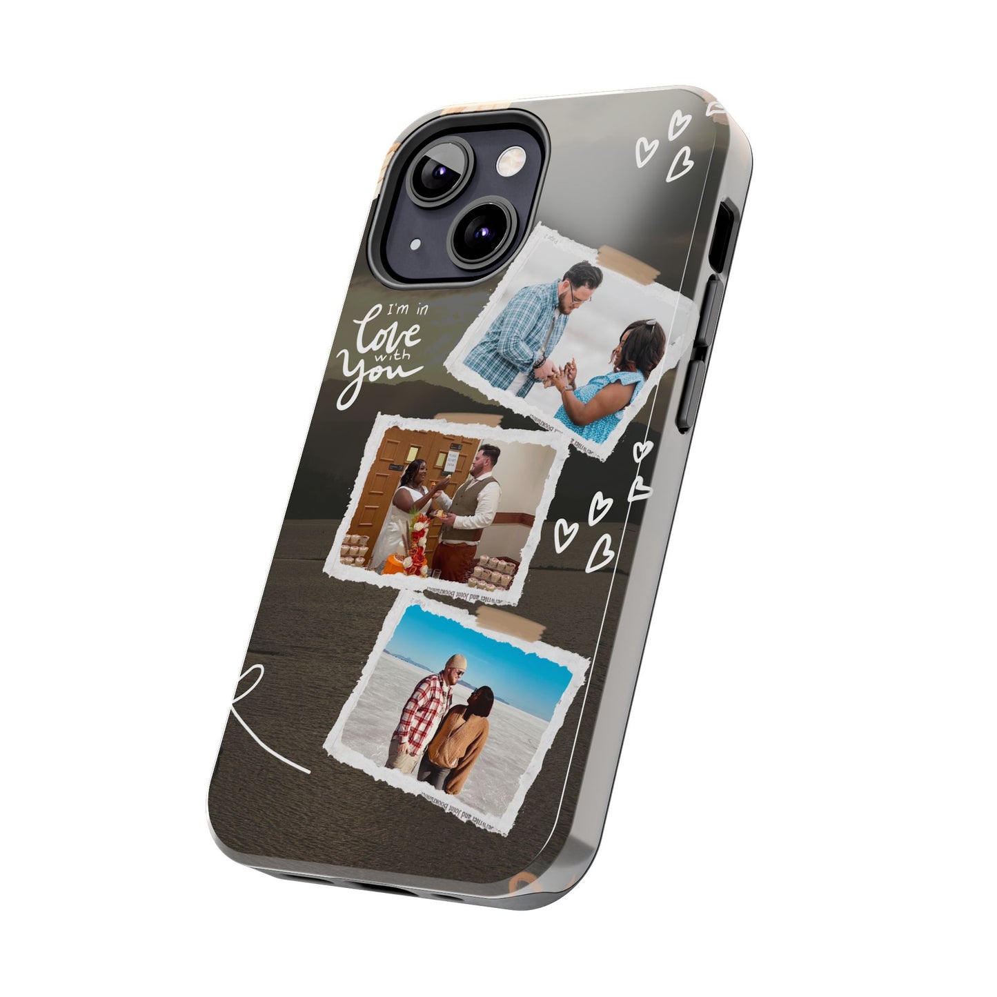 Personalized I'm in love with you Custom 3 Photo Tough Phone Case for Iphone