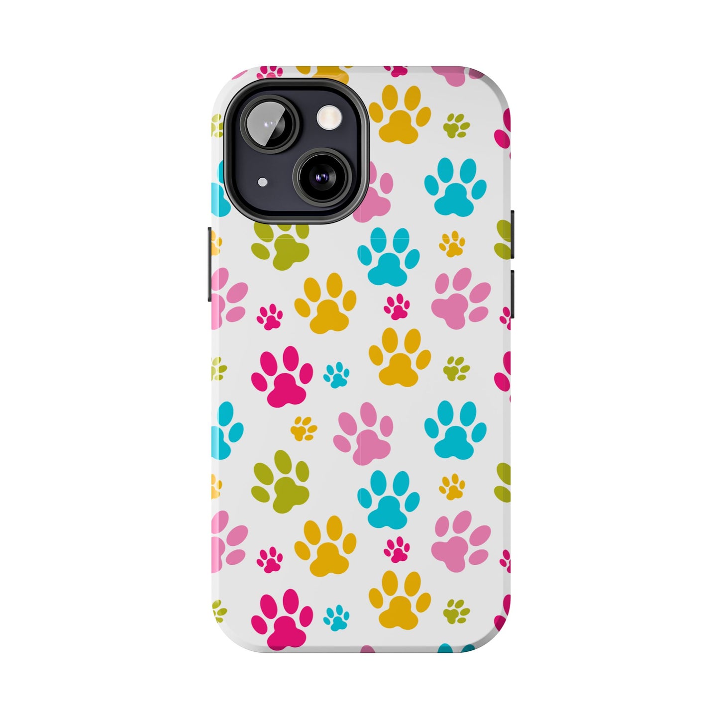 Colorful Pet Paw Print Tough Phone Case for Dog Loves for Iphone
