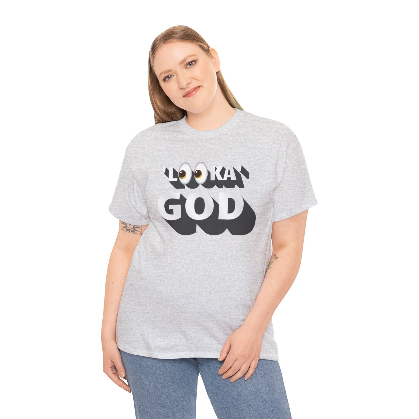 "Looka God" Unisex Cotton Tee - Stylish Faith Statement