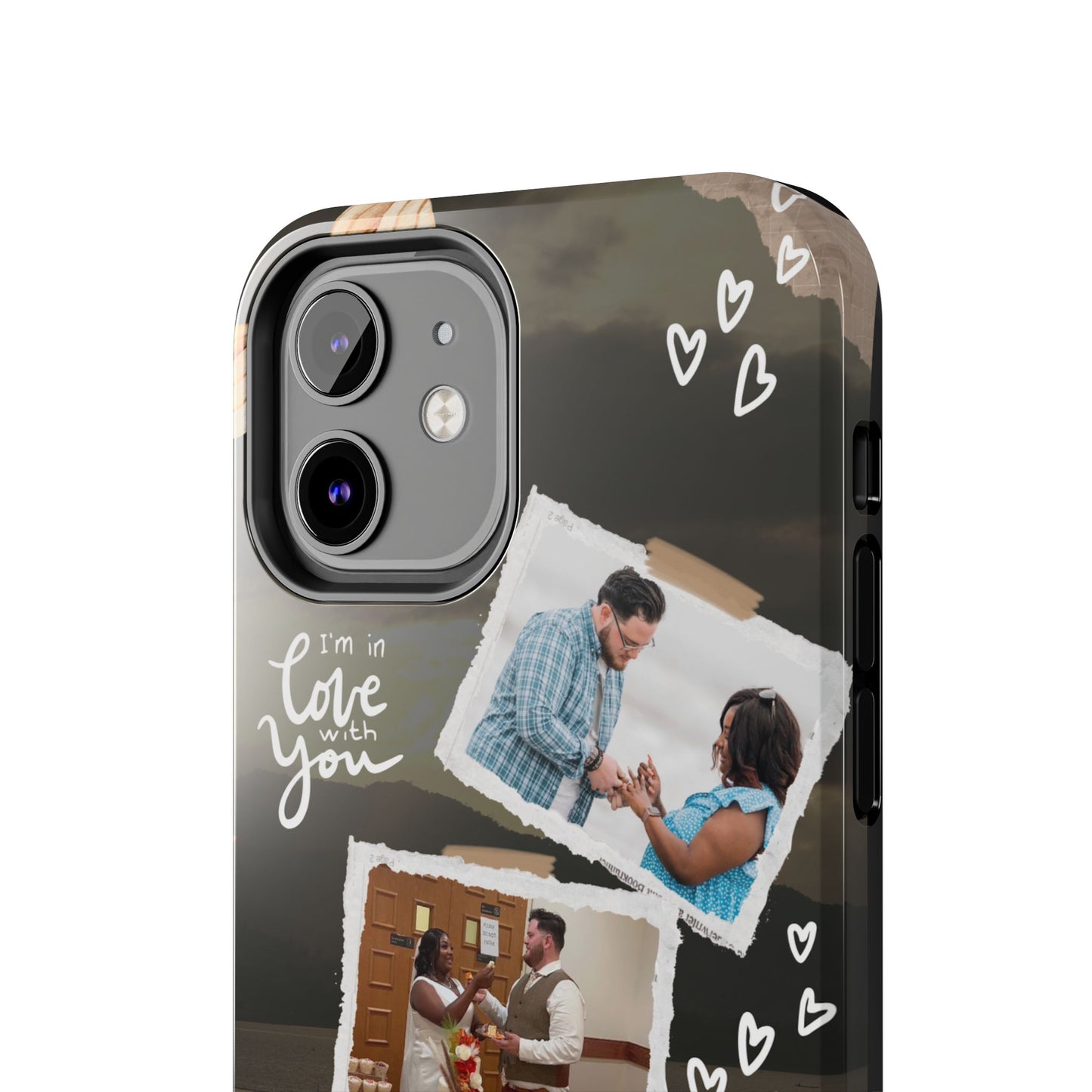 Personalized I'm in love with you Custom 3 Photo Tough Phone Case for Iphone