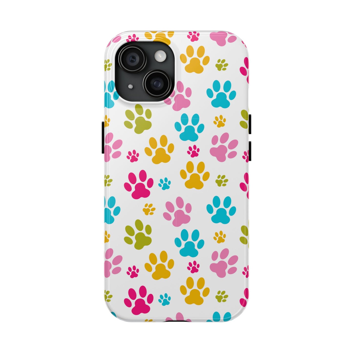 Colorful Pet Paw Print Tough Phone Case for Dog Loves for Iphone