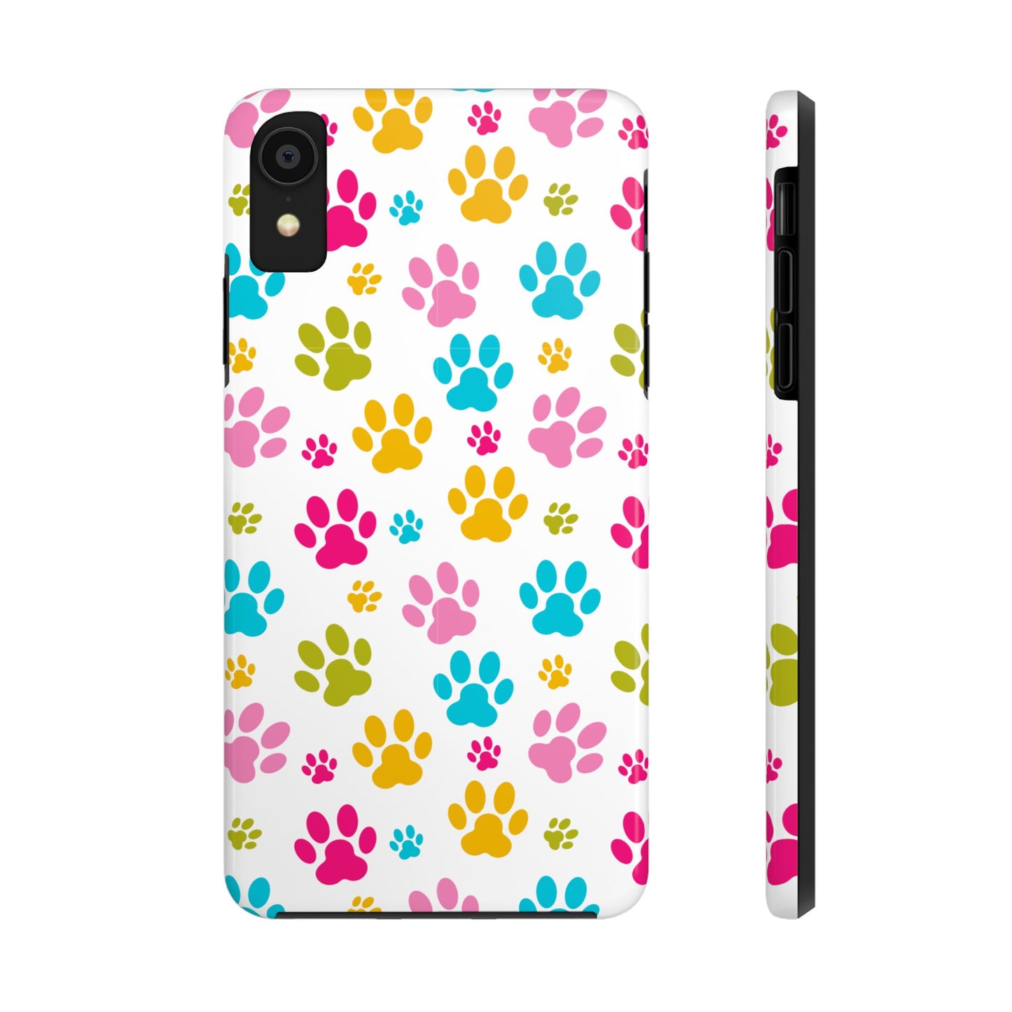 Colorful Pet Paw Print Tough Phone Case for Dog Loves for Iphone
