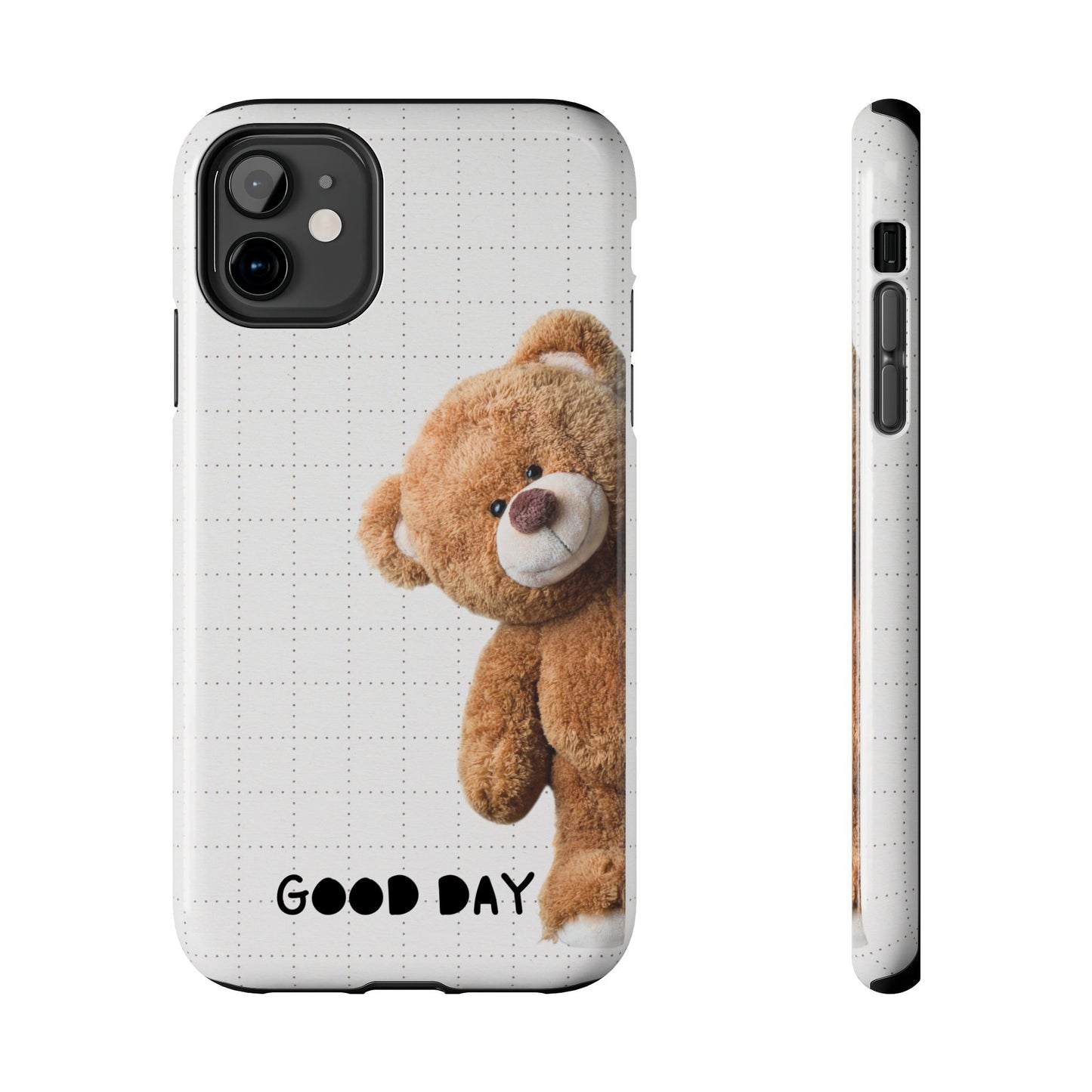 Good Day Teddy Bear Phone Cases, Cute, Gift for Friends, Teddy Bear Lover's Case
