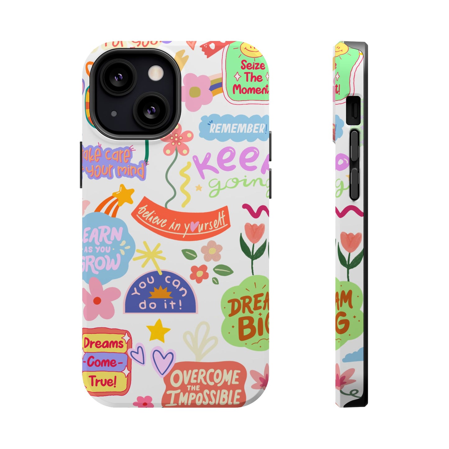 Inspirational, Motivational Phone Case, Cute Floral, Confidence Case, Gift for Her, Positive Vibes
