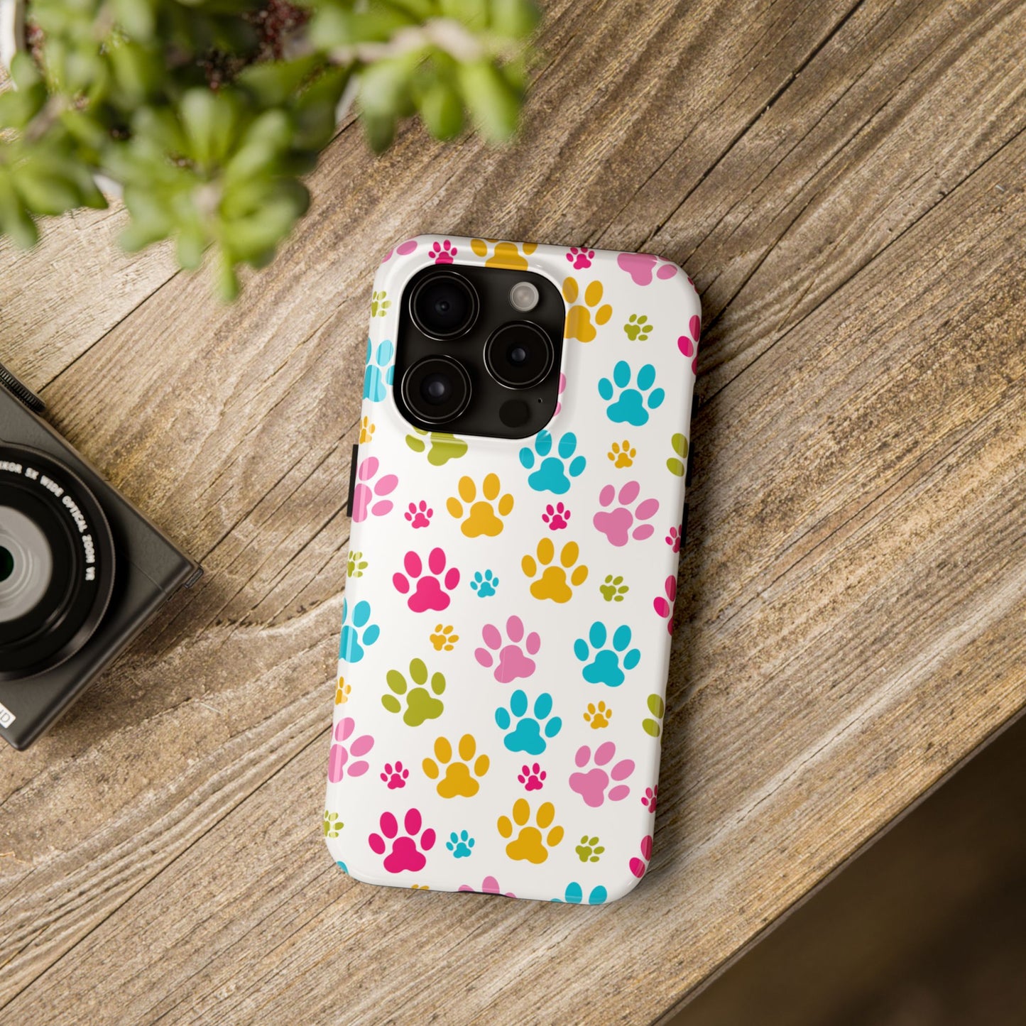 Colorful Pet Paw Print Tough Phone Case for Dog Loves for Iphone