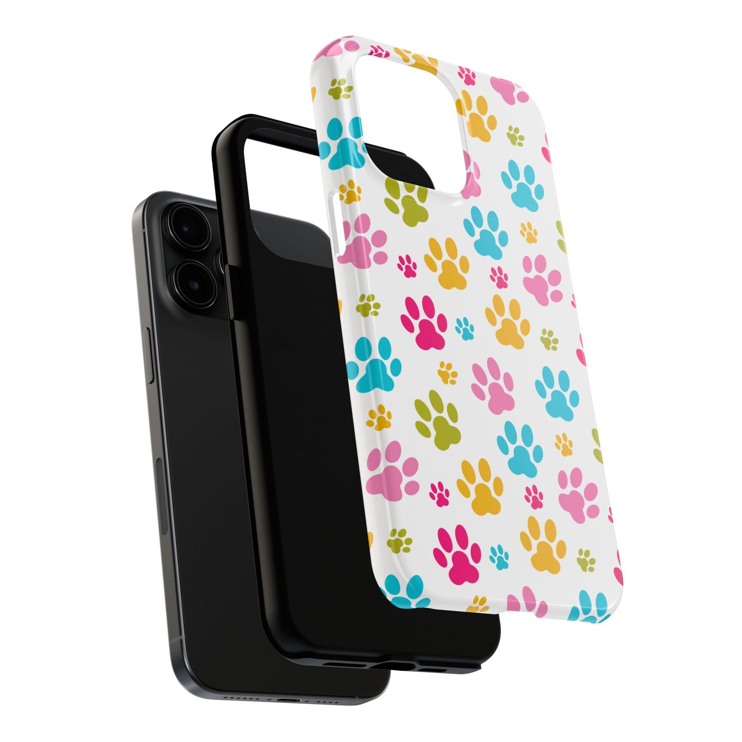 Colorful Pet Paw Print Tough Phone Case for Dog Loves for Iphone