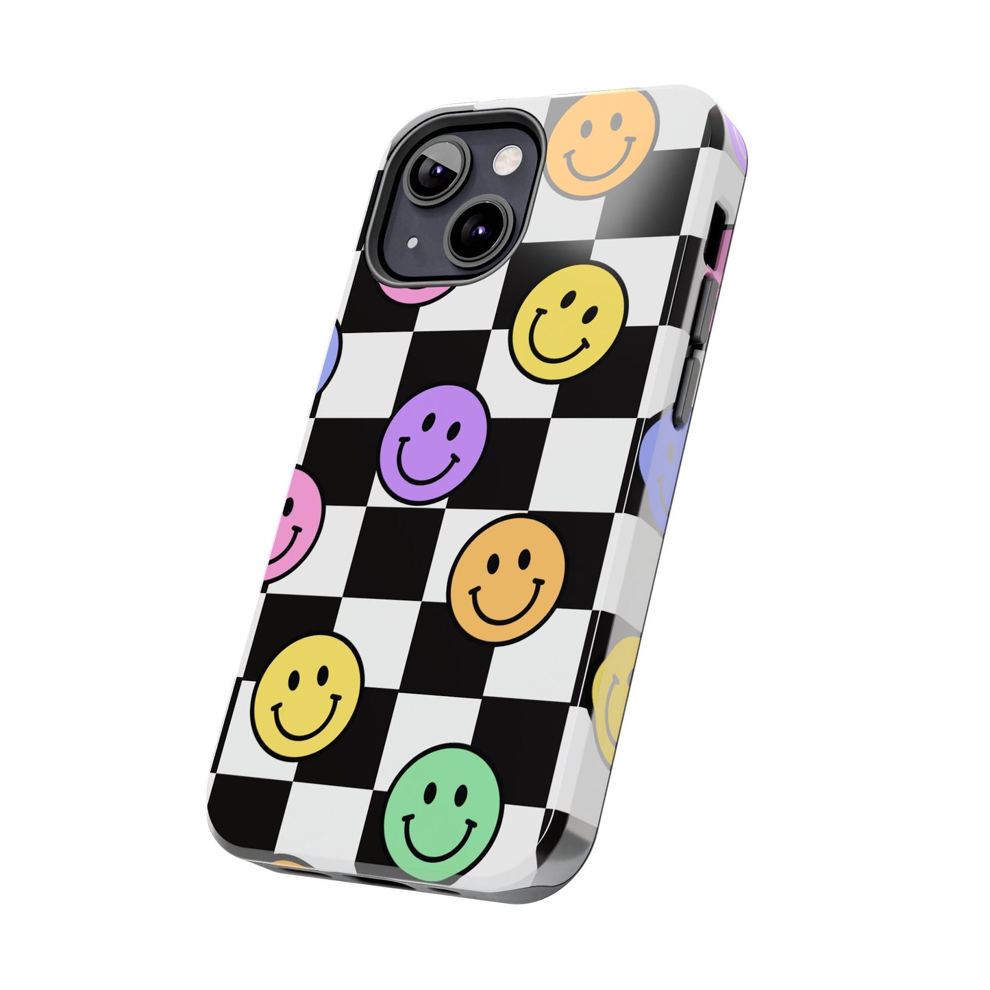 Colorful Smiley Face Phone Case, Durable Phone Cover, Fun Tech Accessories, Great for Gifts, Birthday, Holiday