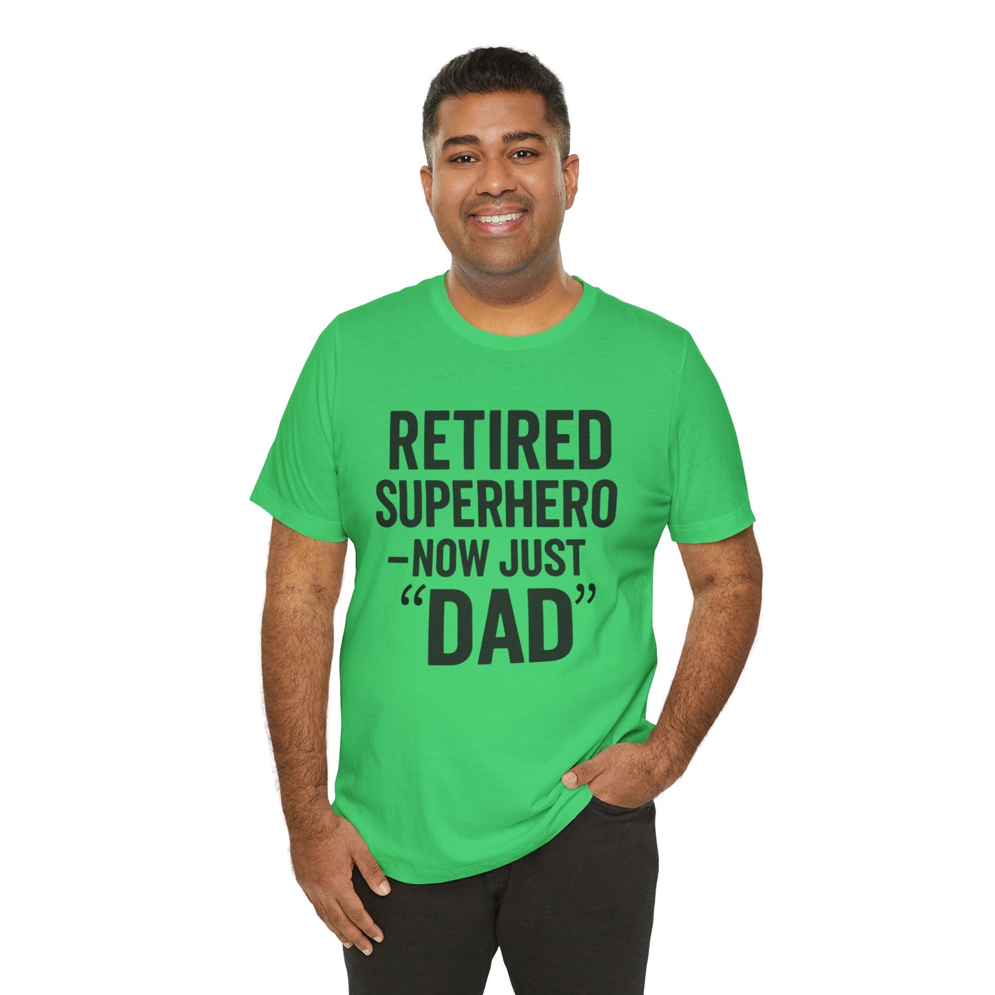 Retired Superhero Dad Tee - Unisex Jersey Short Sleeve T-Shirt