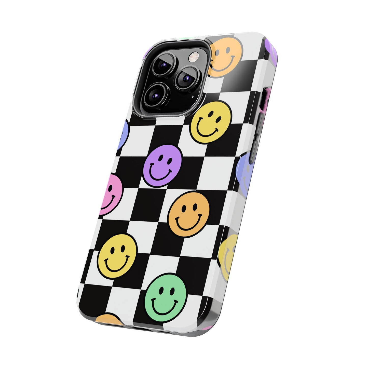 Colorful Smiley Face Phone Case, Durable Phone Cover, Fun Tech Accessories, Great for Gifts, Birthday, Holiday