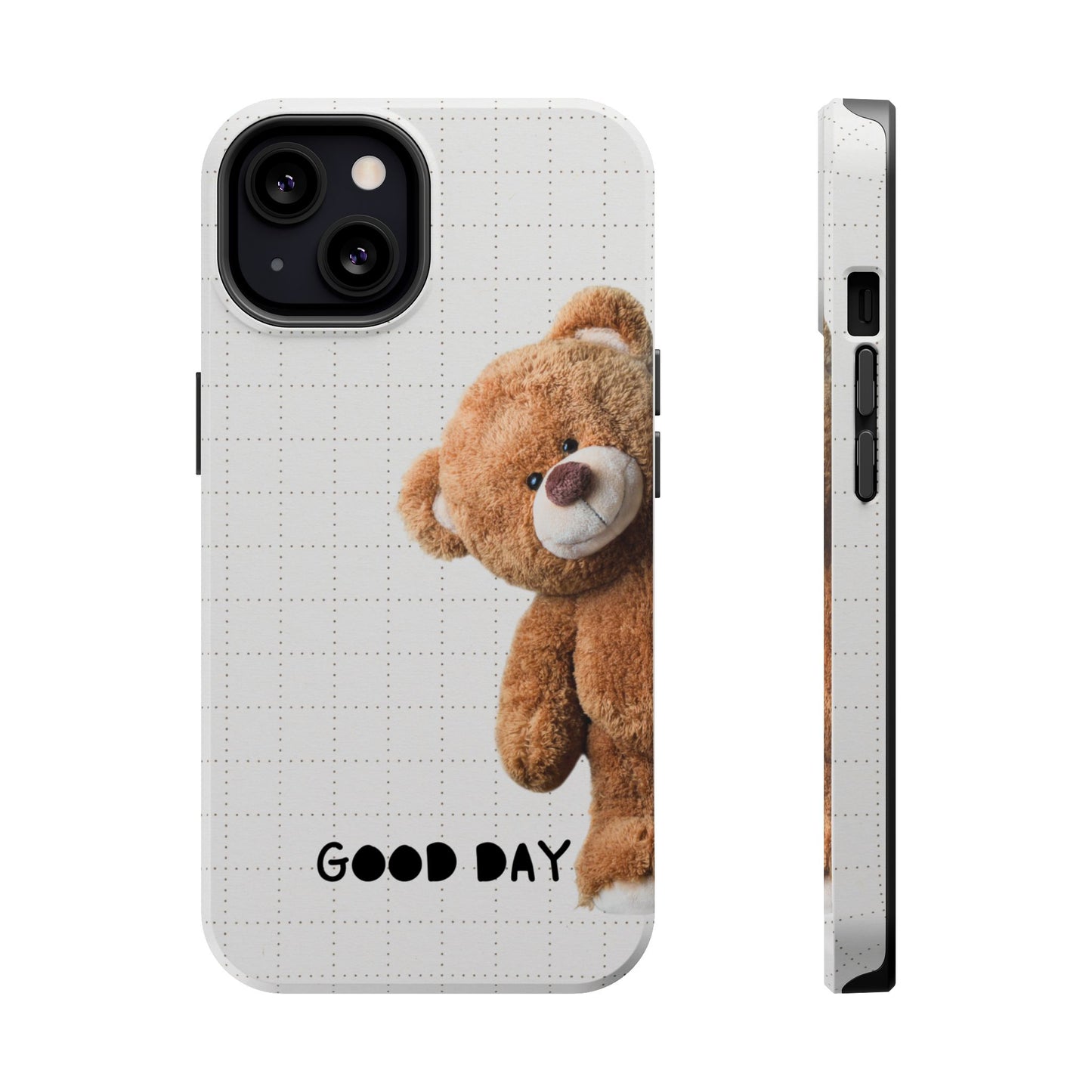 Good Day Teddy Bear MAGNETIC Phone Cases, Cute, Gift for Friends, Teddy Bear Lover's Case