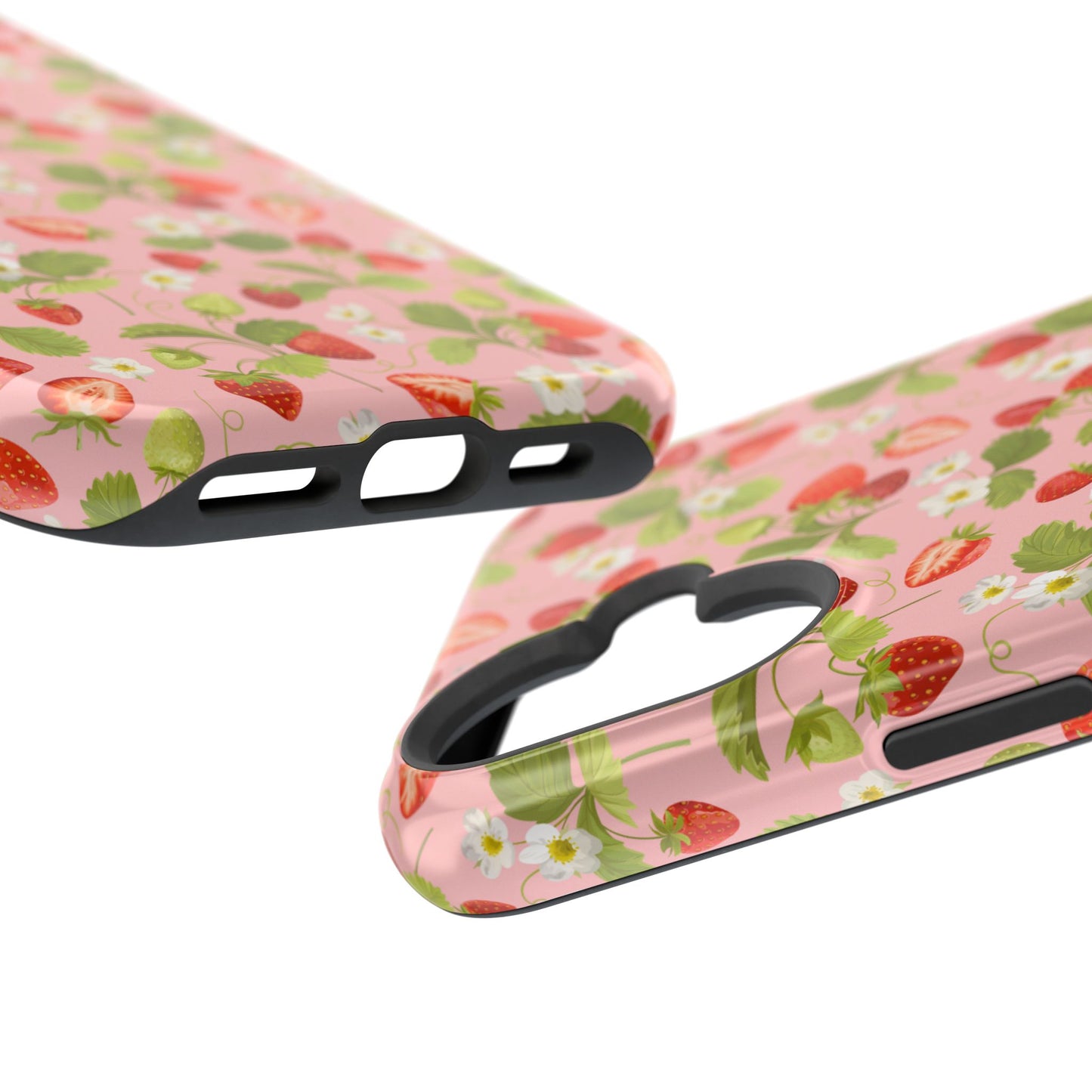 Strawberry Pattern Magnetic Phone Case, Fruit Lover’s Accessory, Cute Gift, Summer Vibe, Phone Protection
