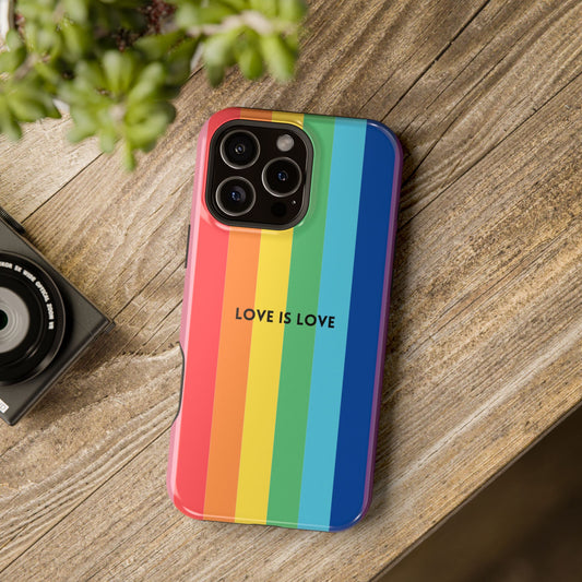 lOVE IS LOVE- Rainbow, LGBTQ+ Pride MAGNETIC Phone Case