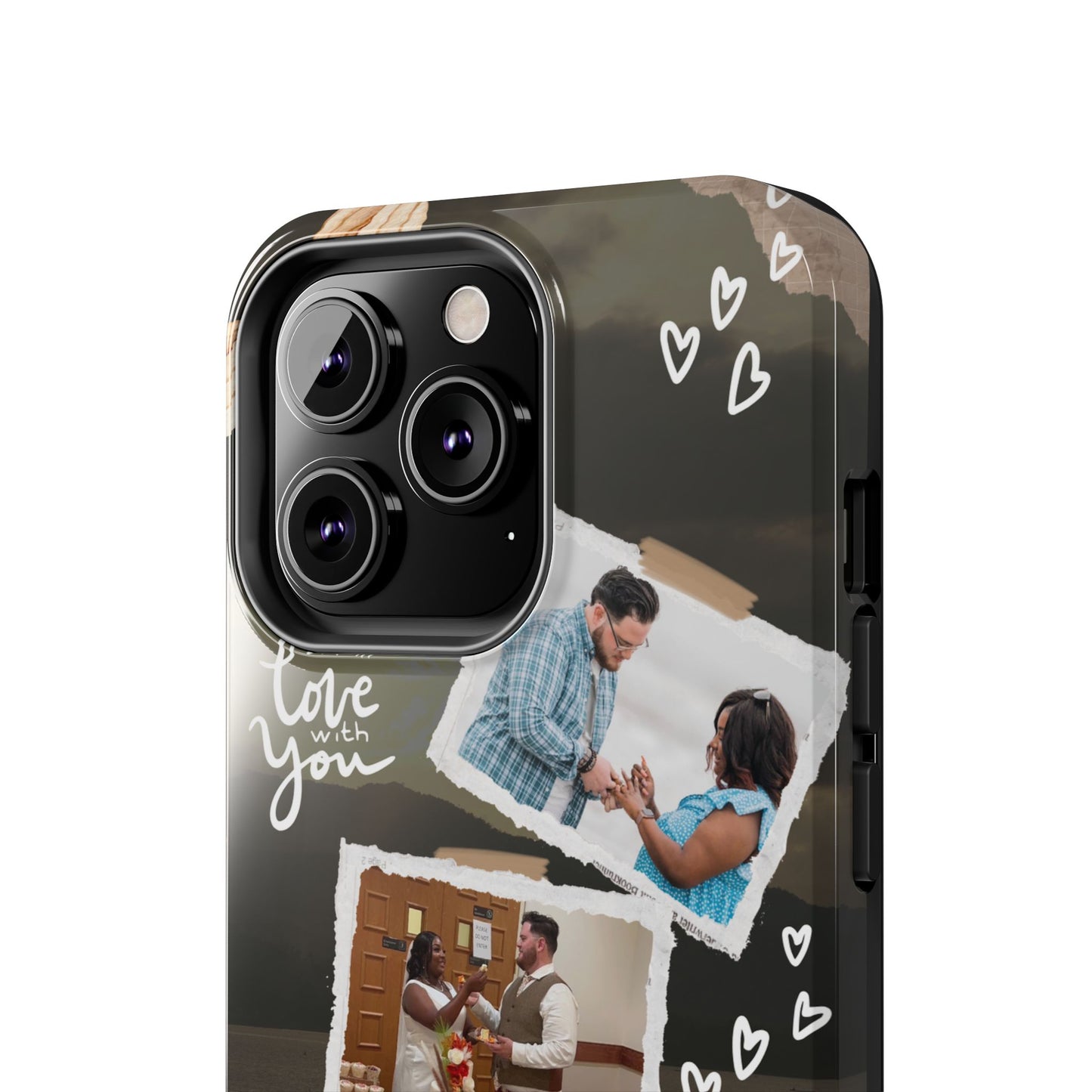 Personalized I'm in love with you Custom 3 Photo Tough Phone Case for Iphone