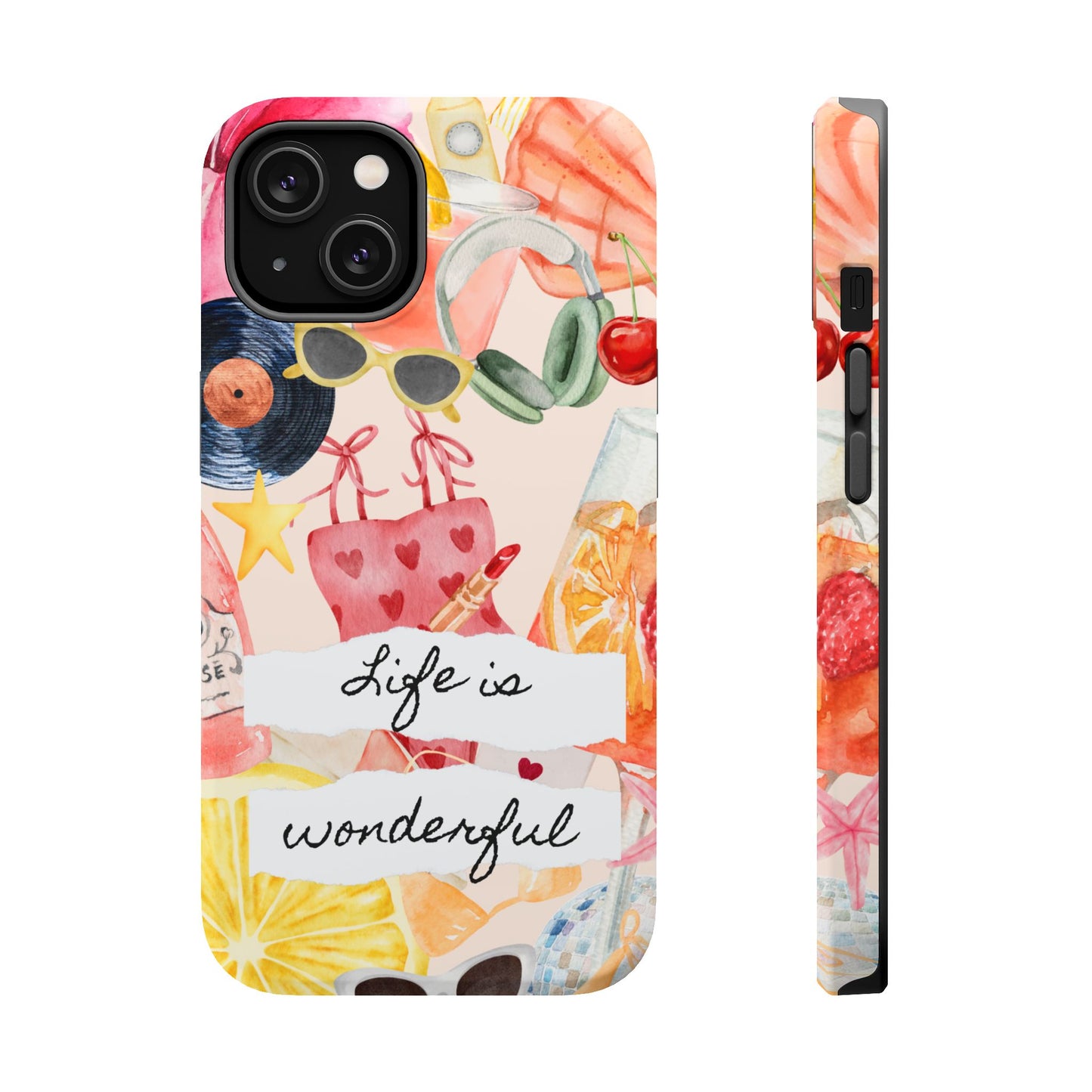 Life is Wonderful, Stylish Phone Cover, Cute Phone Accessory, Gift for Her, Summer Vibe Phone Case