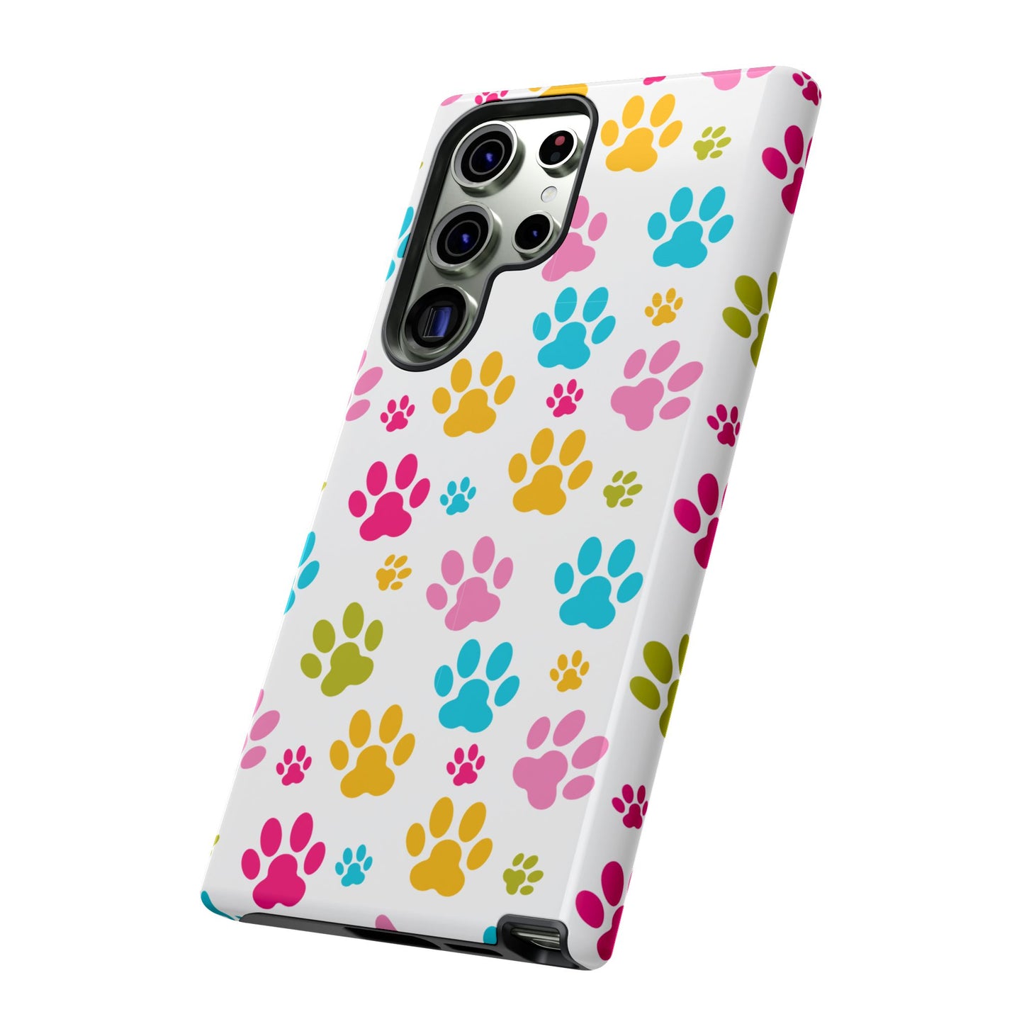 Colorful Pet Paw Print Phone Case for Dog Loves for Samsung