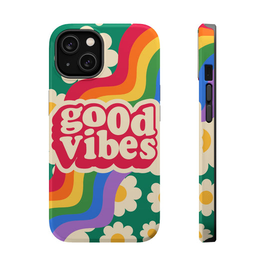 Good Vibes MAGNETIC Tough Phone Cases, Colorful, Cheerful Phone Protection, Gifts for Friends