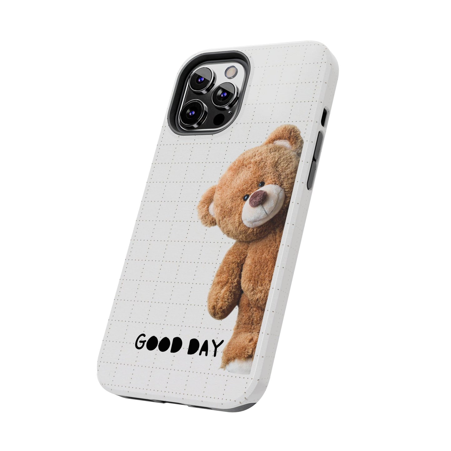 Good Day Teddy Bear Phone Cases, Cute, Gift for Friends, Teddy Bear Lover's Case