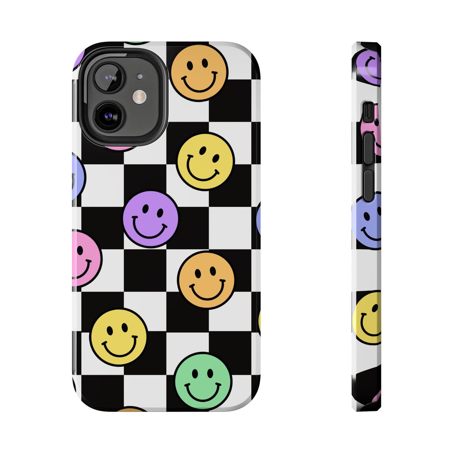 Colorful Smiley Face Phone Case, Durable Phone Cover, Fun Tech Accessories, Great for Gifts, Birthday, Holiday