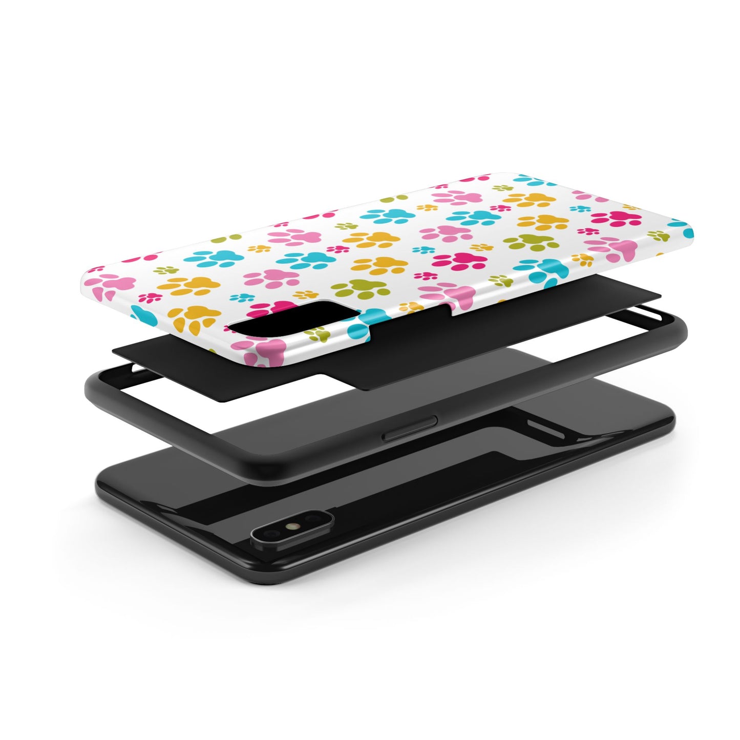 Colorful Pet Paw Print Tough Phone Case for Dog Loves for Iphone