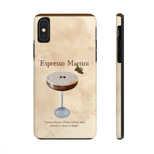 Espresso Martini Tough Phone Cases | Stylish Drink Design | Unique Gift for Cocktail Lovers | Perfect for Any Occasion