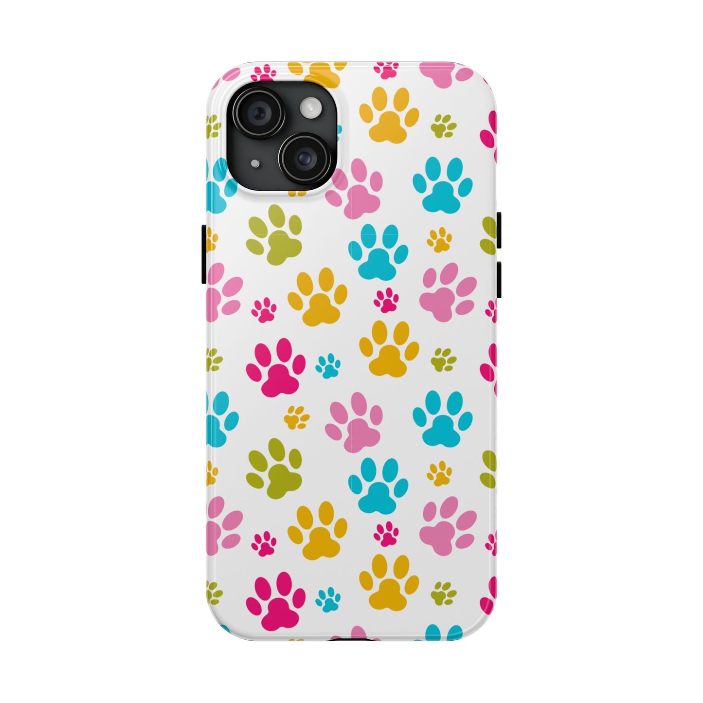Colorful Pet Paw Print Tough Phone Case for Dog Loves for Iphone