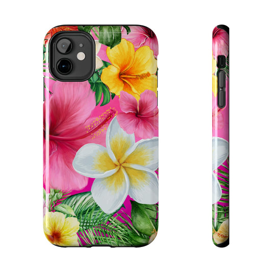 Tropical Floral Phone Case - Tough, Durable, Chic Protection, Summer Vibes, Gift for Her