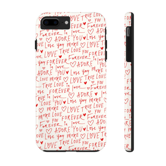 Love Hearts Tough Case for iPhone,  Cute Heart Design, Adore You Case, True Love Protection
