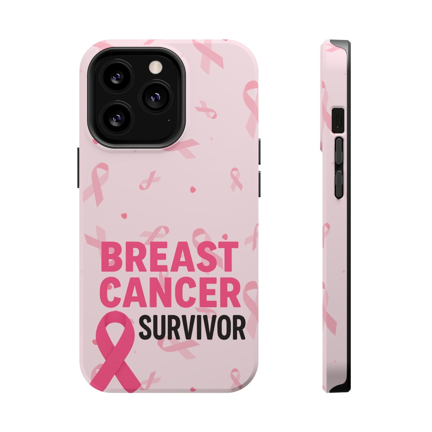 Breast Cancer Survivor Magnetic Phone Case, Impact-Resistant, Pink Ribbon for Iphone