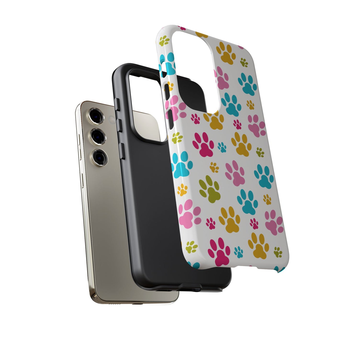 Colorful Pet Paw Print Phone Case for Dog Loves for Samsung