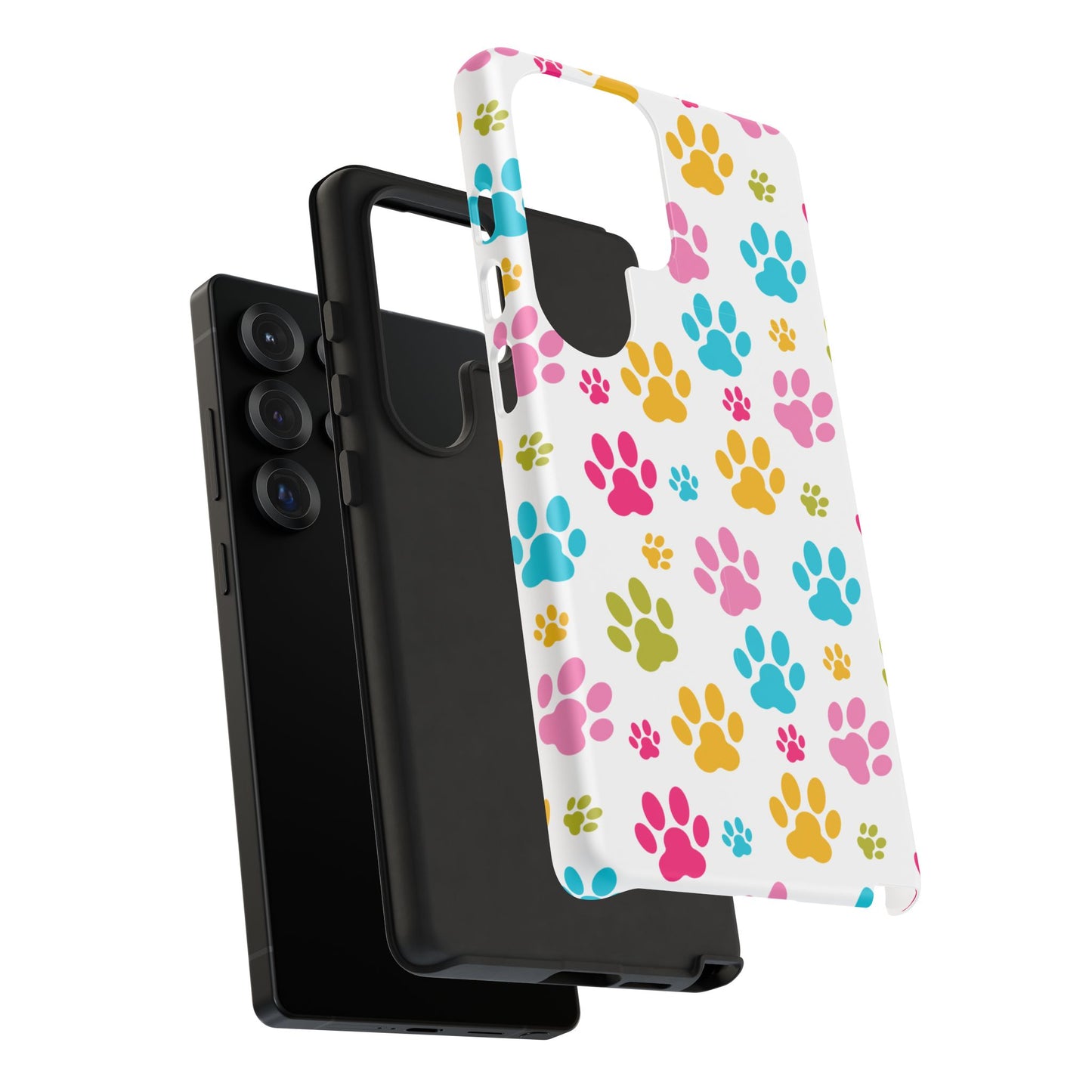 Colorful Pet Paw Print Phone Case for Dog Loves for Samsung