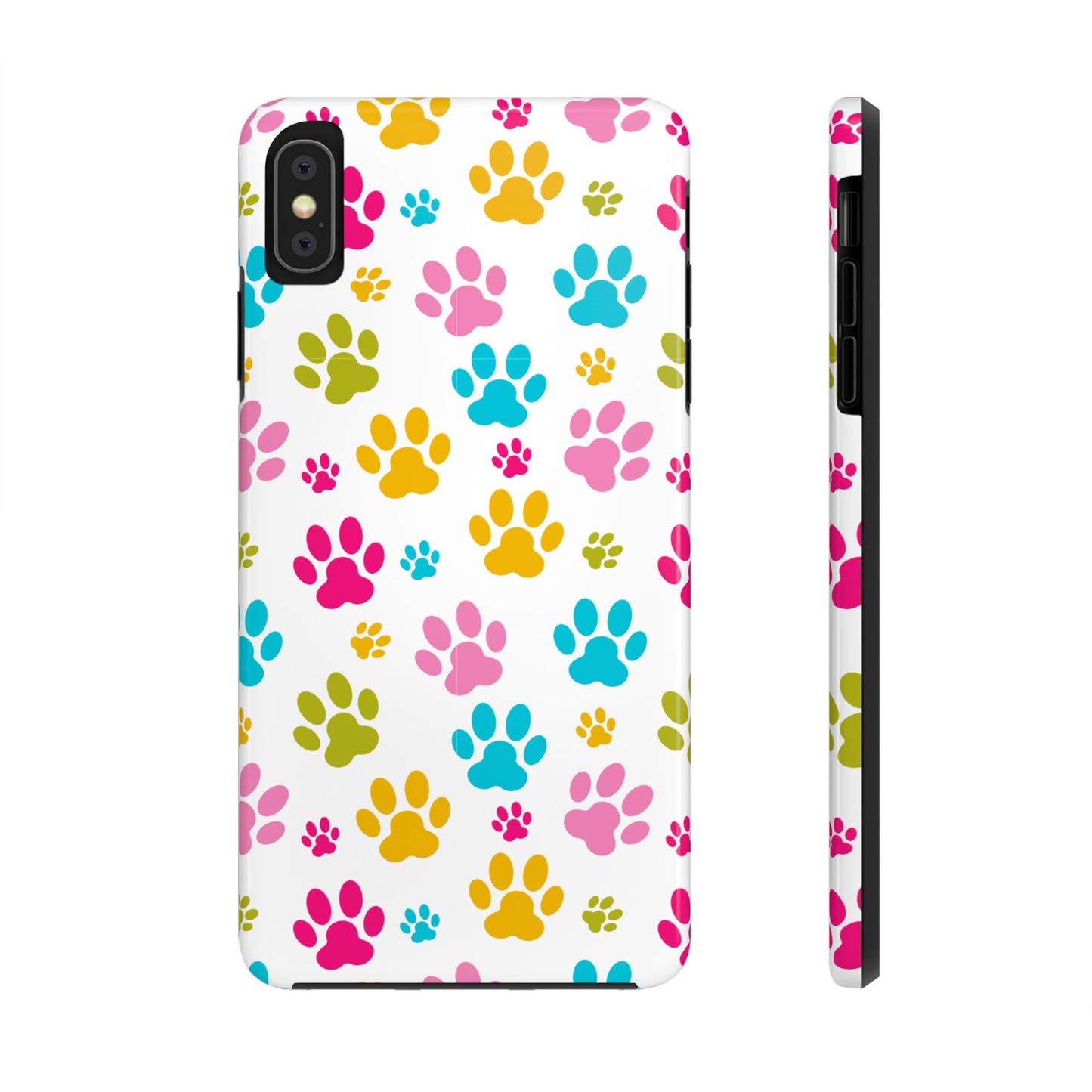 Colorful Pet Paw Print Tough Phone Case for Dog Loves for Iphone