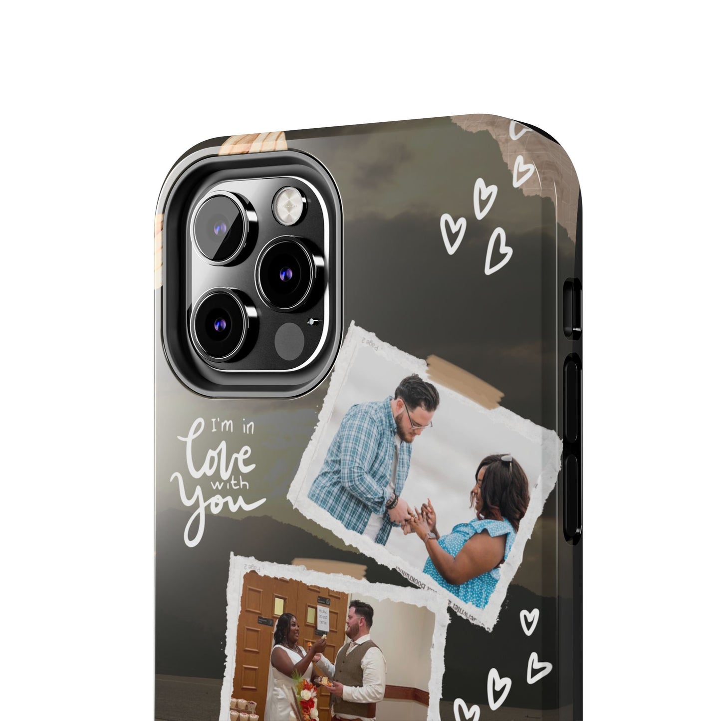 Personalized I'm in love with you Custom 3 Photo Tough Phone Case for Iphone