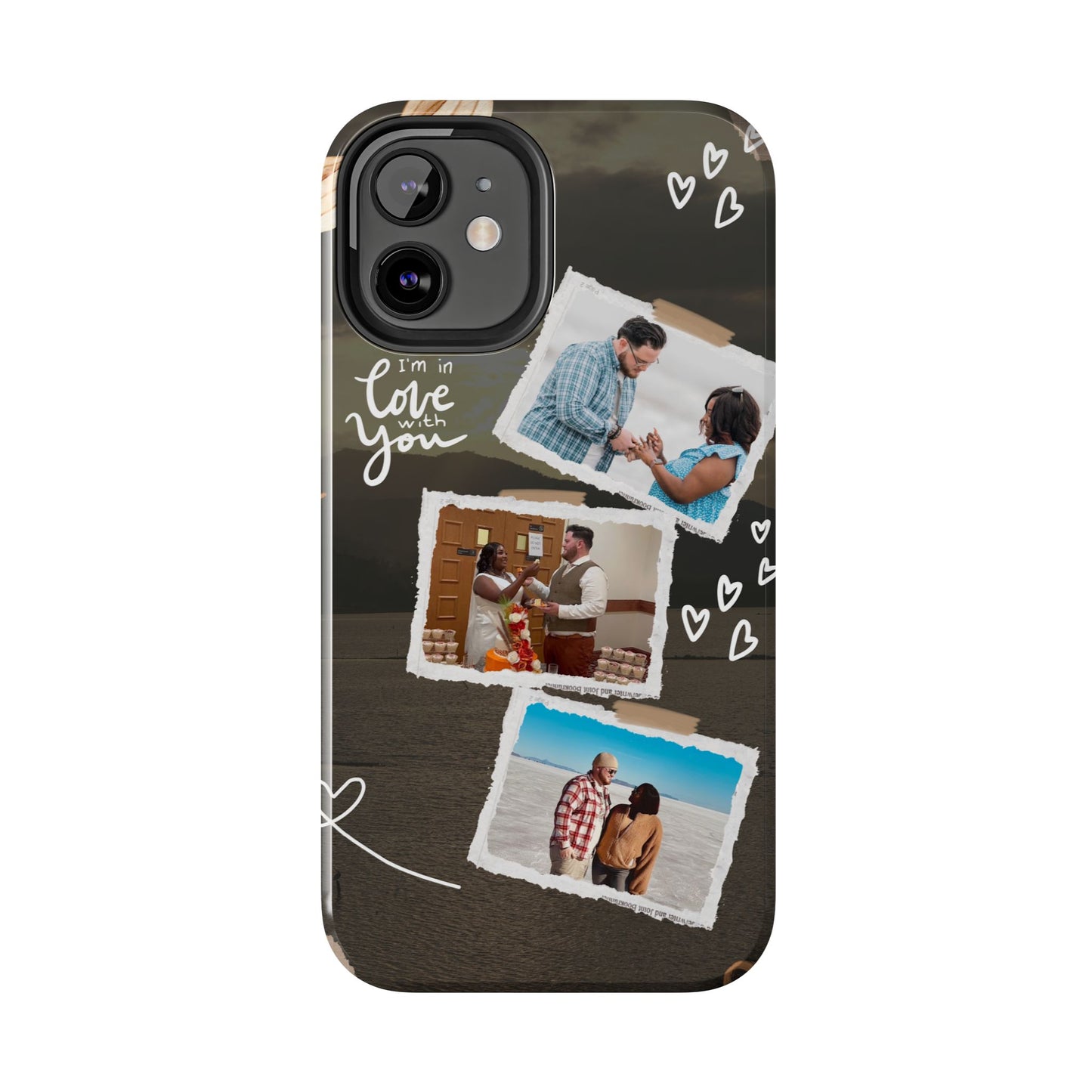 Personalized I'm in love with you Custom 3 Photo Tough Phone Case for Iphone