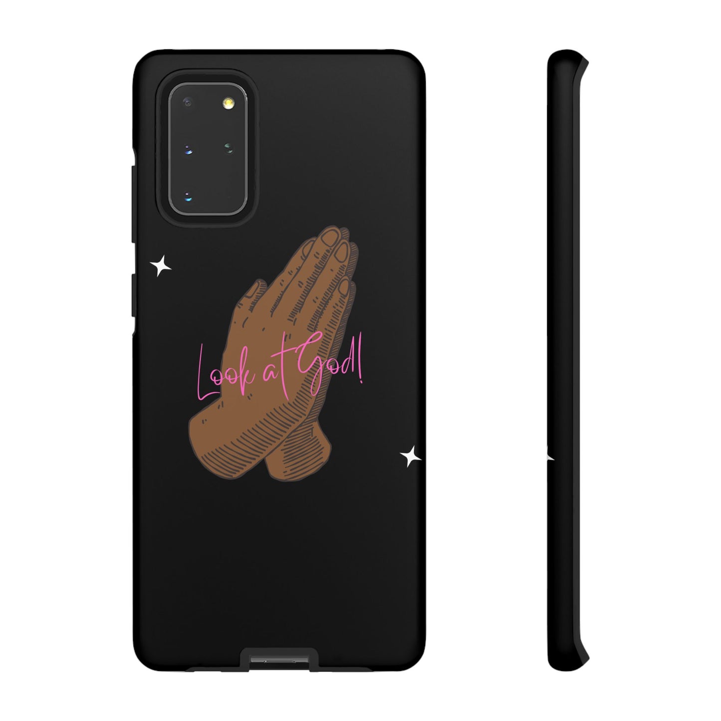Phone Cases - 'Look at God' Praying Hands Religious Design Tough Case for Samsung