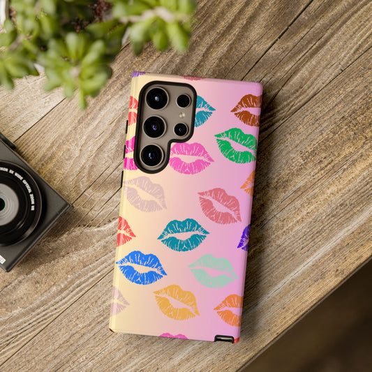 Kiss Print Tough Phone Cases Cute, Durable for Samsung