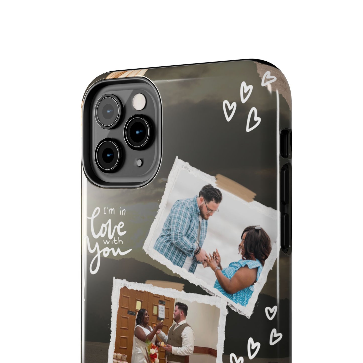 Personalized I'm in love with you Custom 3 Photo Tough Phone Case for Iphone